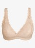 Soft Studio voorgevormde bralette met overlay van kant - Beige