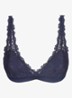 Soft Studio voorgevormde bralette met overlay van kant - Donkerblauw