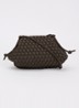 Pouch mini handtas met gevlochten detail - Donkerbruin