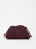 Pouch mini handtas met gevlochten detail - Aubergine
