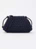 Pouch mini handtas met gevlochten detail - Royalblauw