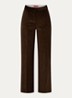 Cane high waist flared fit pantalon van corduroy - Donkerbruin