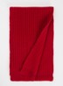Grofgebreide sjaal van wol - Rood