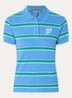 Polo met logo en streepprint - Blauw