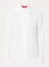 Semi-transparante blouse met sjaalkraag - Wit