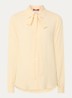 Semi-transparante blouse met sjaalkraag - Lichtgeel