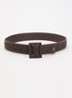 Abocca riem met structuur - Donkerbruin
