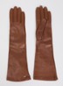 Afidee handschoenen van lamsleer - Roestbruin