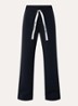 Bali high waist straight fit broek met steekzakken - Donkerblauw