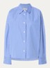 Blouse met streepprint - Kobaltblauw