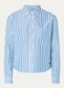 Blouse met streepprint - Blauw