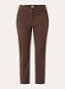Cecco high waist straight fit cropped pantalon met steekzakken - Bruin