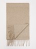 Dalia sjaal van kasjmier met franjes 190 x 30 cm - Beige