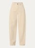 Dordine high waist wide fit broek met steekzakken - Creme