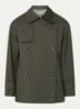 Double-breasted trenchcoat met steekzakken - Bronsgroen