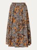 Duomo midi rok met print en steekzakken - Orange