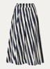 Duomo midi rok met print en steekzakken - Donkerblauw