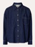 Foggia blouse van denim met borstzak - Indigo