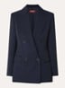Grembo double-breasted blazer van scheerwol met klepzakken - Donkerblauw