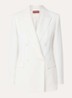 Grembo double-breasted blazer van scheerwol met klepzakken - Wit