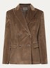 Katanga double-breasted blazer van corduroy - Lichtbruin