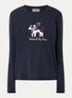 Longsleeve met logoprint - Donkerblauw