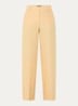 Malizia high waist wide fit pantalon van linnen - Geel