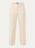 Malizia high waist wide fit pantalon van linnen - Gebroken wit