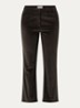 Marruca mid waist cropped bootcut fit chino van fluweel - Donkerbruin