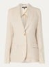 Nalut blazer van linnen met klepzakken - Creme
