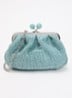 Pasticcino Small clutch met gevlochten detail en afneembare schouderriem - Turquoise