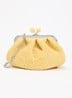Pasticcino Small clutch met gevlochten detail en afneembare schouderriem - Lichtgeel