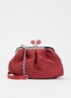 Pasticcino Small clutch met gevlochten detail en afneembare schouderriem - Cranberryrood