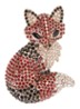 Perle broche met strass - Rood