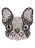 Perle broche met strass - Zilver
