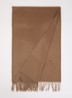 Sjaal in kasjmierblend met franjes 180 x 50 cm - Bruin