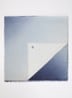 Sjaal van wol met dip-dye dessin 140 x 140 cm - Donkerblauw