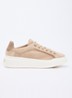 Sneaker van suède met logo - Beige