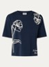 T-shirt met logoprint - Donkerblauw