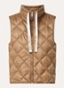 Tregic gewatteerde bodywarmer met quilt patroon - Lichtbruin