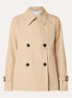 Biglia double-breasted trenchcoat met split - Beige