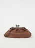 Pasticcino clutch van leer - Bruin