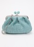 Pasticcino Small clutch met gevlochten detail en afneembare schouderriem - Turquoise