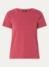 T-shirt met ronde hals - Kersenrood