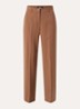 Visivo high waist straight fit pantalon van scheerwol - Bruin