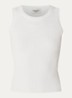 Visivo high waist straight fit pantalon van scheerwol - Groen