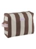 Bring-It toilettas met streepprint - Bruin