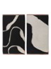 Nova Arte badhanddoek - 500 gr/m2 - 90 x 50 cm - set van 2 - Zwart