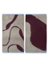 Nova Arte gastendoek - 90 x 50 cm set van 2 - Bordeauxrood