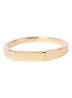 Thin Geo zegelring van zilver - Goud